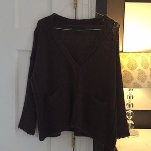 Vertigo Brown Front Pocket Sweater